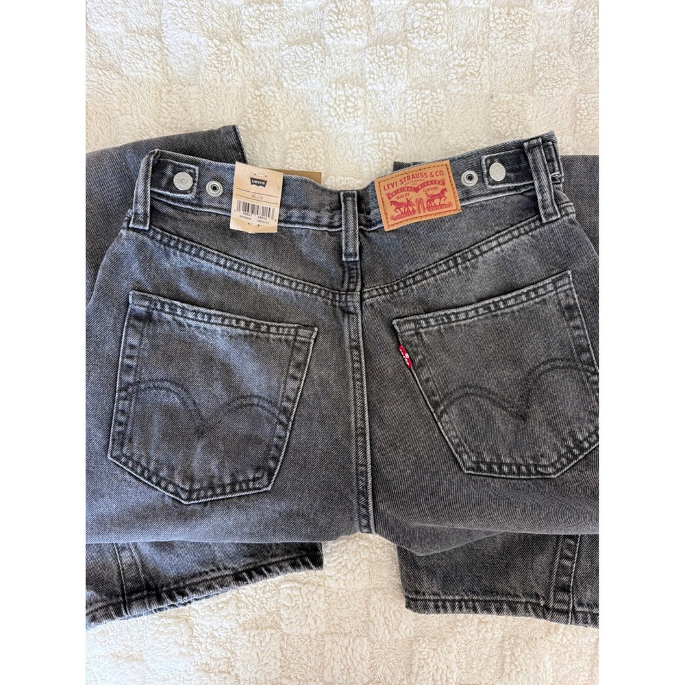 Levi's Cinch Barrel Jeans Women 28 Black High Rise Loose Curved Leg NEW - Picture 10 of 10